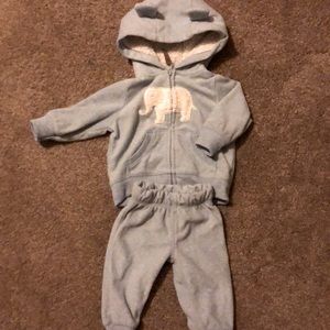 Soft blue baby outfit size 3mo